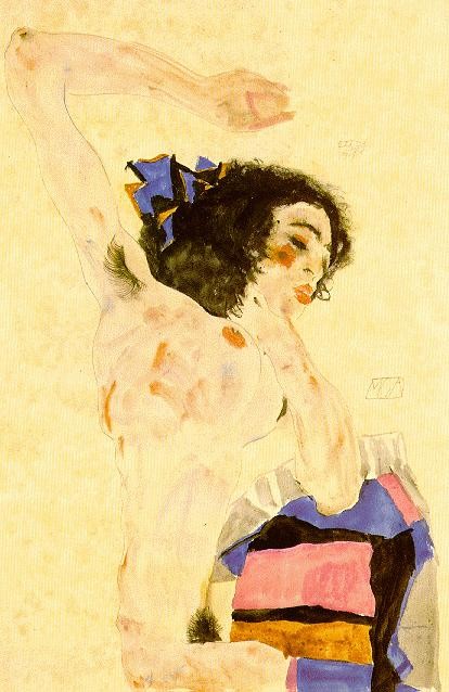 Egon Schiele Seated model